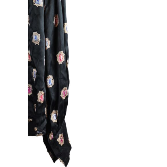 Gray Rose Black Women's Dress Top Blouse Collared Back Button Closure 12 059 - Picture 5 of 6